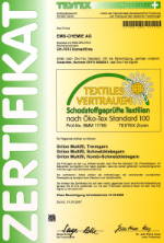 EMS Griltech Oekotex certificate
