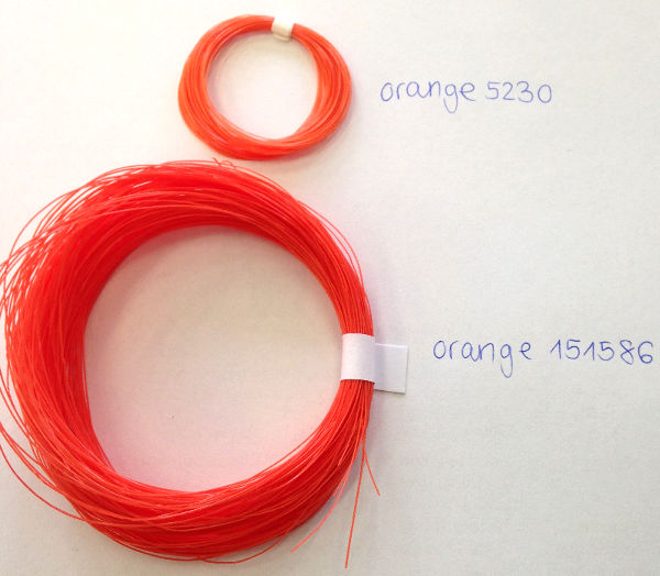 Comparison of Esbjerg Theremoplast old and new orange shade