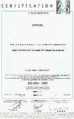 Kermel ISO 9001 certificate 