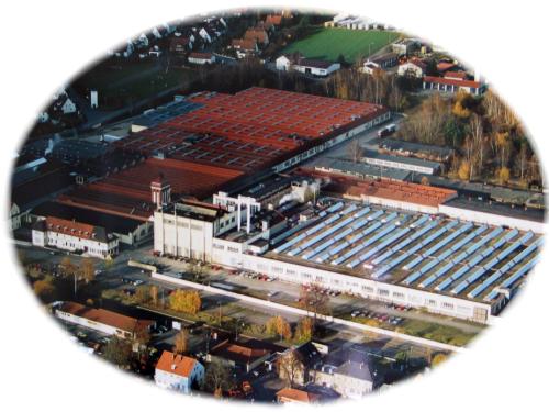 Kulmbacher Spinnerei Mainleus Germany - aerial picture of plant