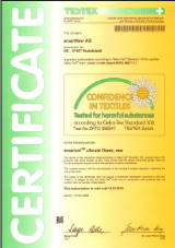 Oekotex certificate of smartcel clima fibers
