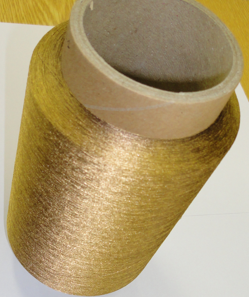 Plasma gold coated 24 Karat SwicoGold - the only Gold yarn with no silver or copper underneath