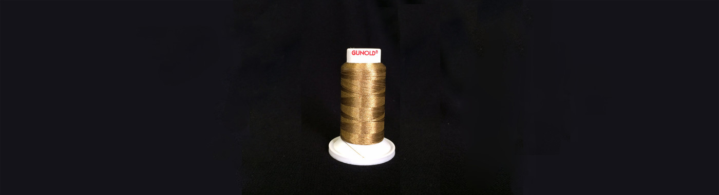 Plasma 24K Gold coated Polyester embroidery yarn available from stock service