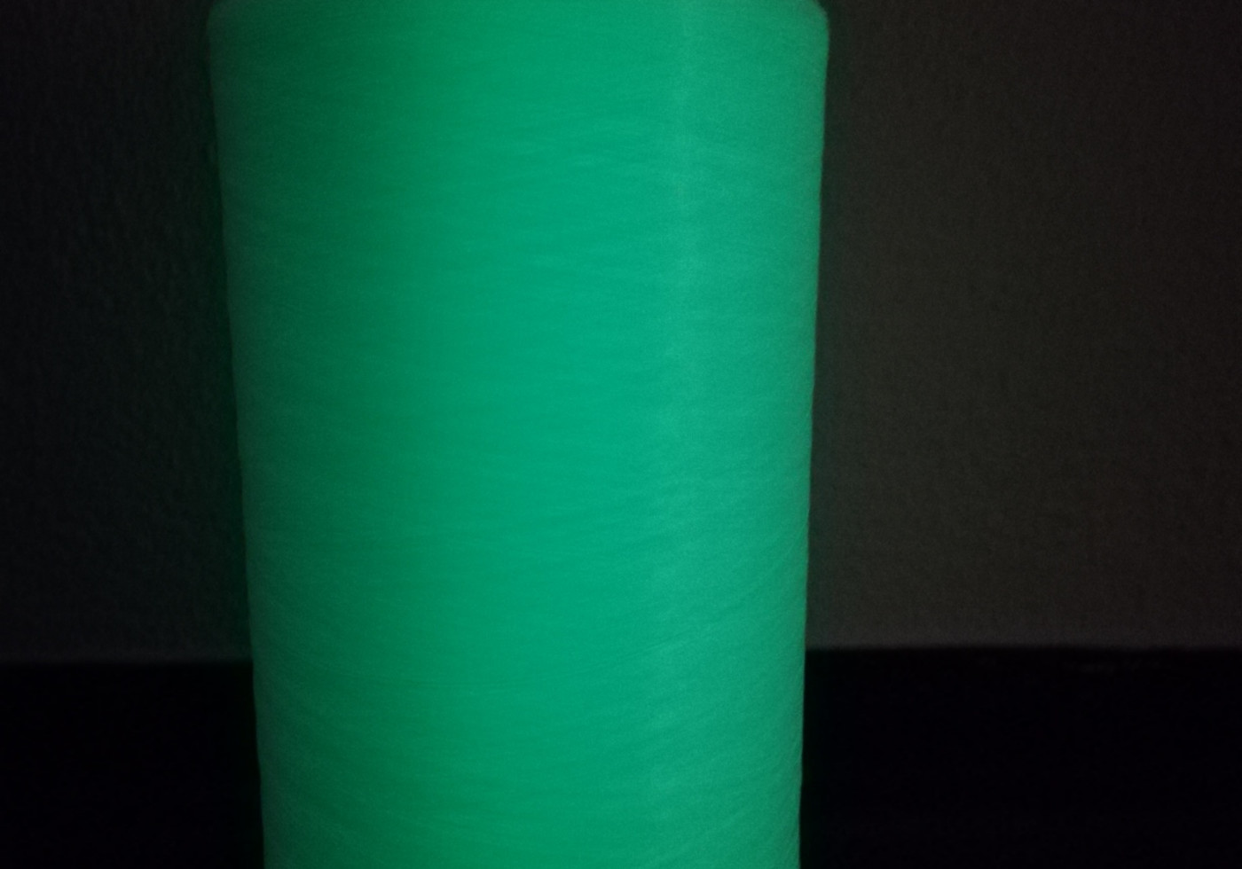 Activated luminous glow in the dark yarn